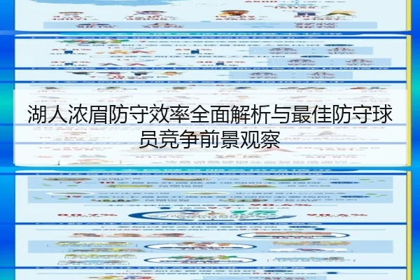 湖人浓眉防守效率全面解析与最佳防守球员竞争前景观察